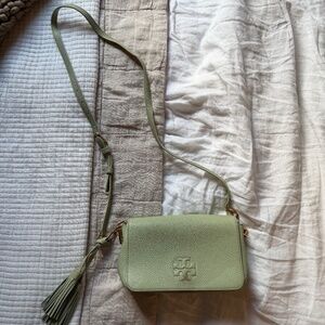 Tory Burch Crossbody Bag, One Size, Mint and Gold